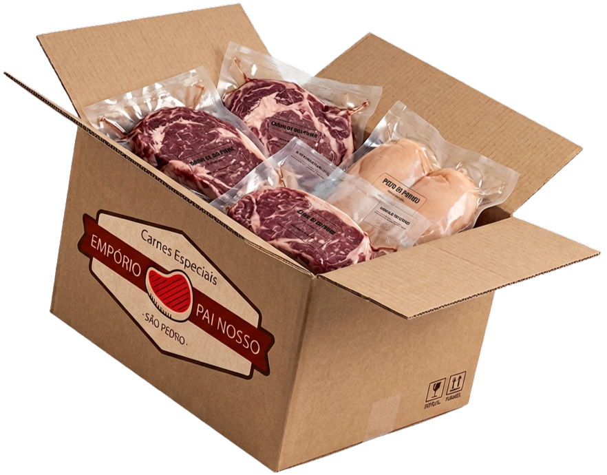 Caixa de carnes do Empório Pai Nosso